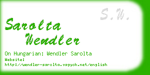 sarolta wendler business card